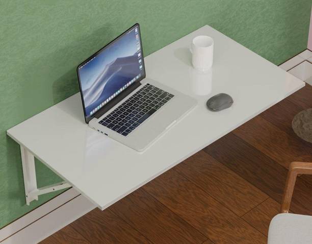OmkarWood Wall Mounted Folding Study Table | Space Saving Work Desk for Home & Office Engineered Wood Multipurpose Table