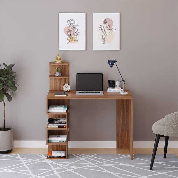 FURNEASER Edward Big Size Computer & Gaming Table Desk, Laptop, WFH Table, Engineered Wood Study Table