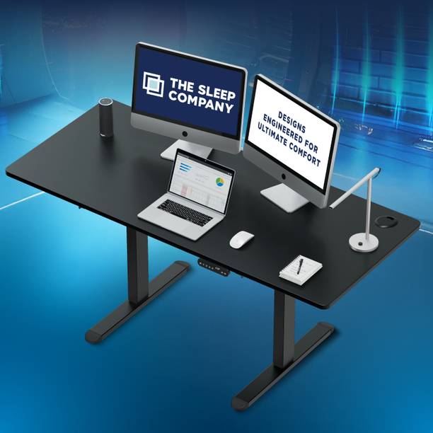 The Sleep Company Adjustable Desk 1600x700x700 | Sit-Stand Ergonomic Table | Engineered Wood Office Table