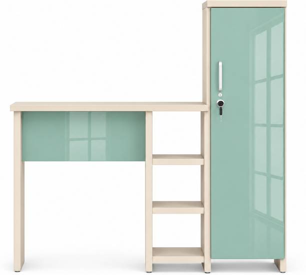 SPECIALITY PANELS Modern Study Table Desk with Tall Storage Cabinet & Key Lock Engineered Wood Multipurpose Table
