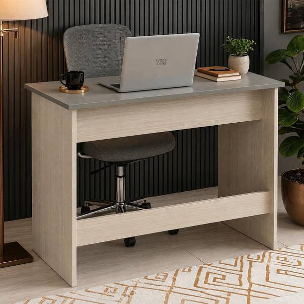 CREATIVE QUBE Nexo Study Table with Under Desk Storage Shelf- Desktop Table Laptop, study Engineered Wood Office Table