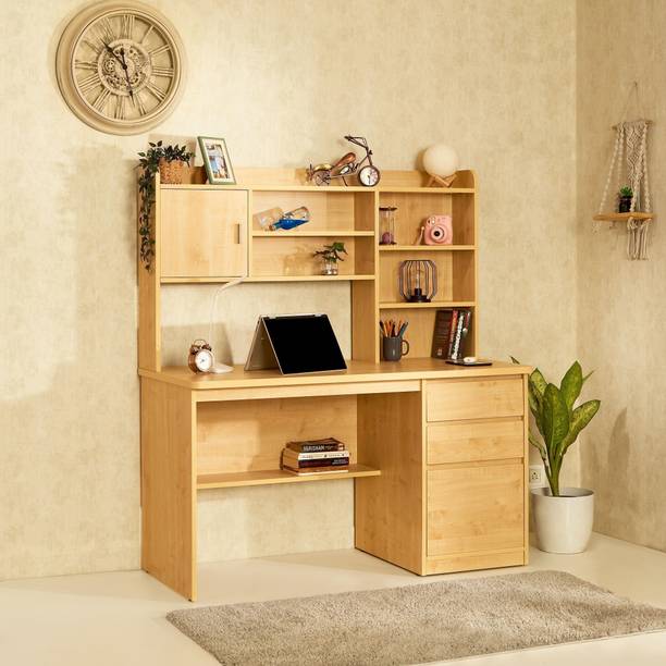 GREEN SOUL Luxari Premium Study Table with Book Shelf, Laptop & PC Workstation, IS 3087 Engineered Wood Multipurpose Table