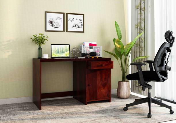 TRUE FURNITURE Sheesham Wood Writing/Study/Computer Table/Desk for Home/Office Solid Wood Study Table