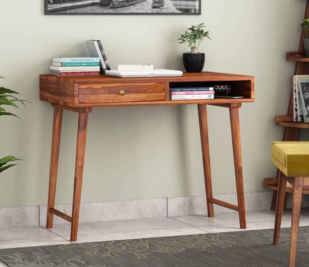 TRUE FURNITURE Sheesham Wood Writing/Study/Computer Table/Desk for Home/Office Solid Wood Study Table