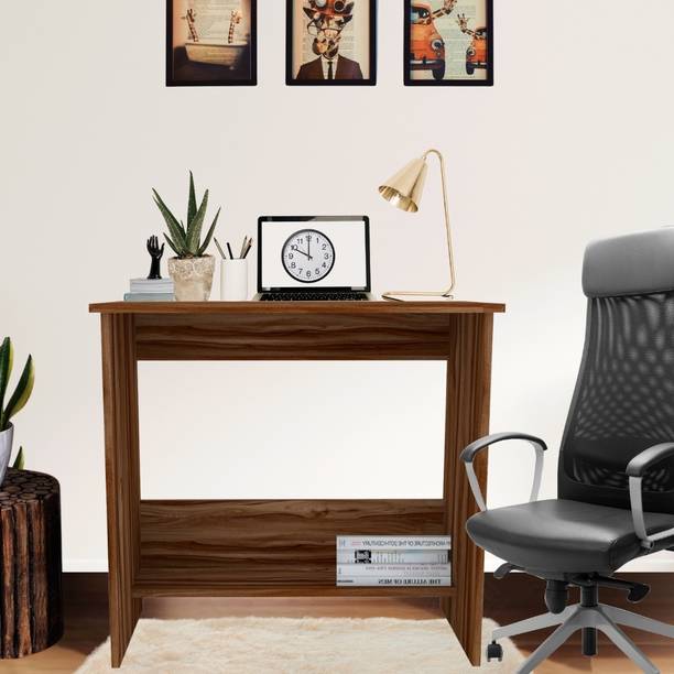 SPECIALITY PANELS Corner rounded Top, One Tier Shelve & Termites resistance Engineered Wood Office Table