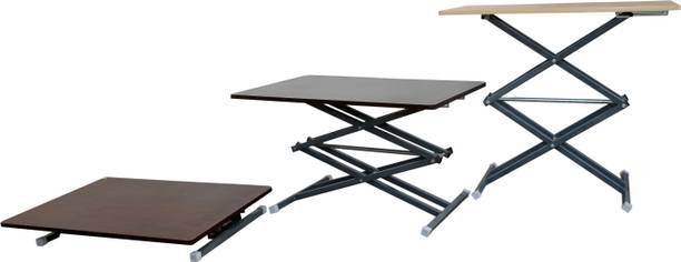 HOUSETECH BIG WOODEN TOP SCISSOR HEIGHT ADJUSTED MULTI PURPOSE FOLDING TABLE 3*2 FT Engineered Wood Study Table