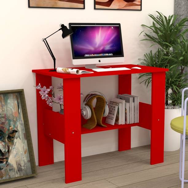 SPECIALITY PANELS Front Corner rounded Top, One Tier Shelve & Termites resistance Engineered Wood Study Table