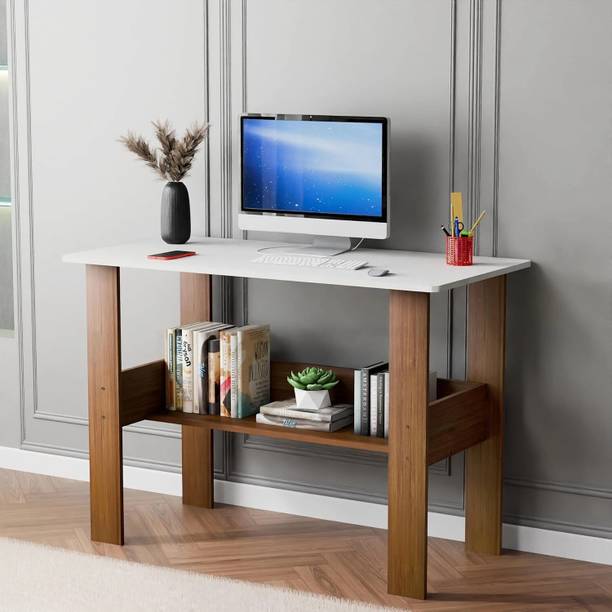 lukzer Office & Study Table (ST-004) Dual Color Engineered Wood Study Table