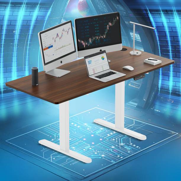 The Sleep Company Adjustable Desk 1200x600x700 | Sit-Stand Ergonomic Table | Engineered Wood Office Table