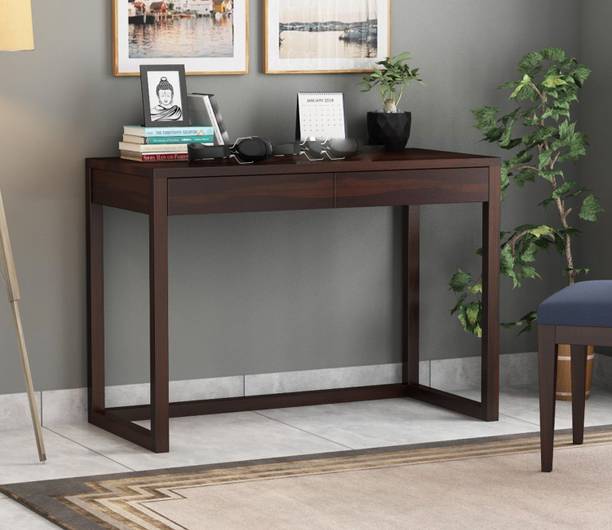 AMBICA WOODMART study table with storage, computer desk, wooden computer table, computer table Solid Wood Study Table