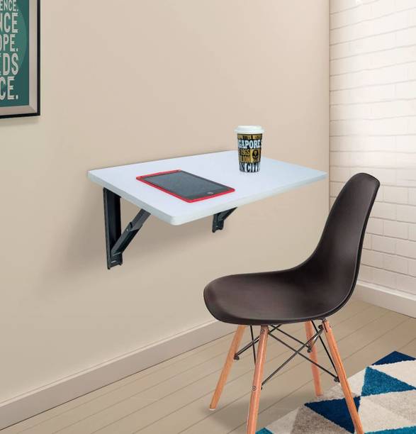 Muren Foldable Wall Mounted Study Table White Collapsible Desk for Home/Office table Solid Wood Study Table