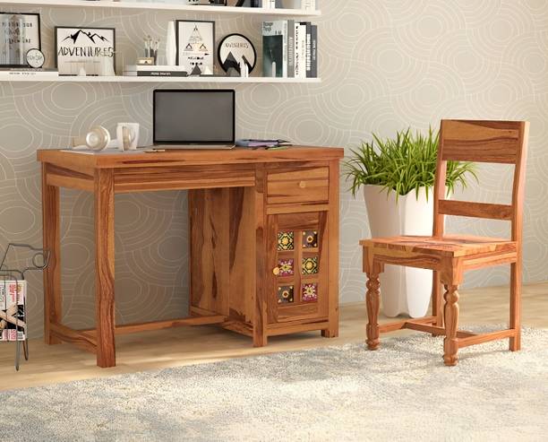 Vinod Furniture Solid Sheesham Wood Study Table With Chair For Study Room/ Kids Room | Solid Wood Study Table