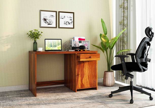 TRUE FURNITURE Rosewood (Sheesham) 1 Drawer Solid Wood Study Table