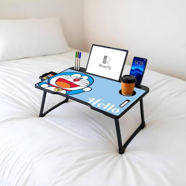 Roarify Premium Wooden Portable Study Table & Laptop Desk for Kids & Adults (Doremon) Solid Wood Study Table