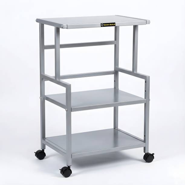 Basic Builds Premium Metal Printer Stand with Wheels– Stylish Iron Storage for Home & Office Metal Multipurpose Table