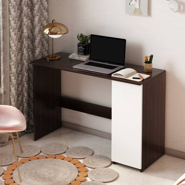 FURNEASER Dettlet Computer Table with Door, Laptop Table, Engineered Wood Study Table