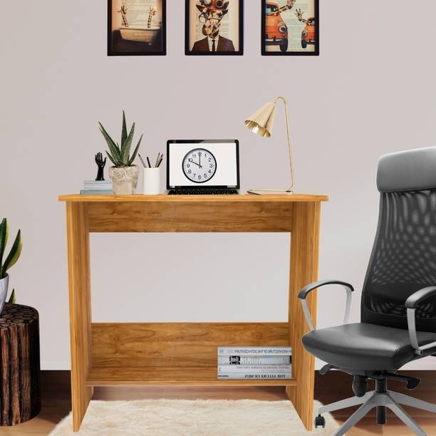 SPECIALITY PANELS Front Corner rounded Top, One Tier Shelve & Termites resistance Engineered Wood Office Table