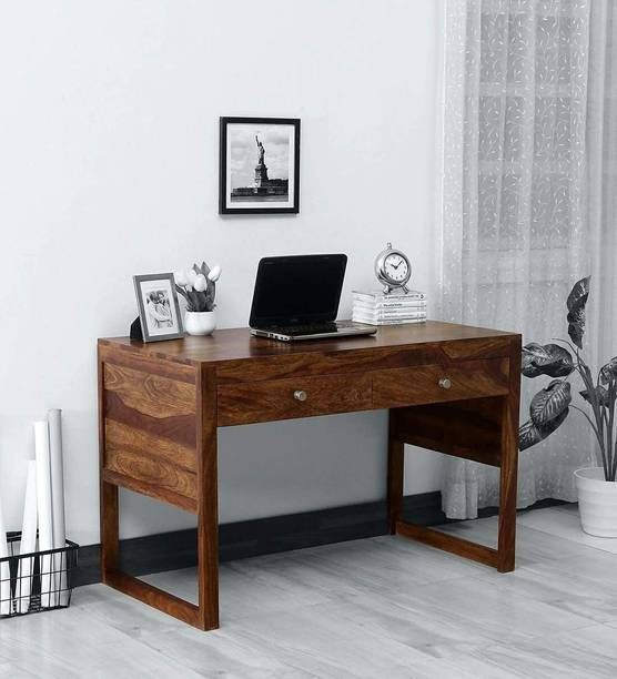 AMBICA WOODMART study table with storage, computer desk, wooden computer table, computer table Solid Wood Study Table