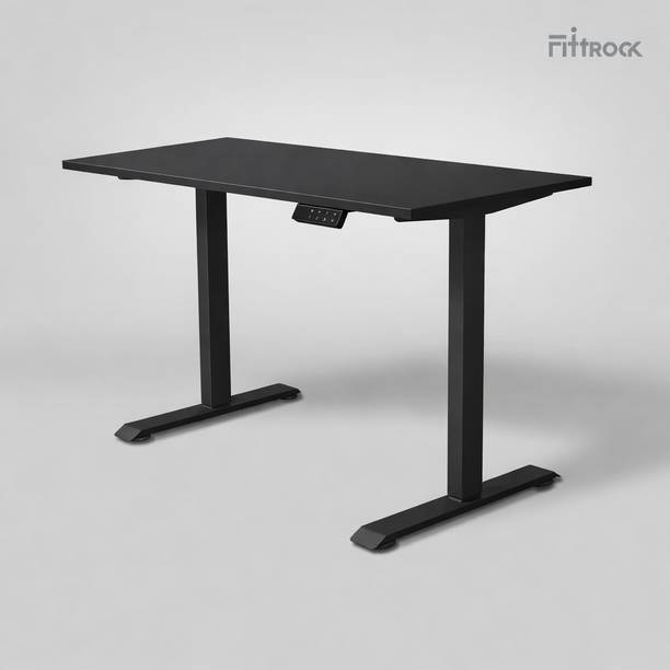 FittRock Single Motor Height Adjustable Desk 1200x600mm | Memory Control | 80kg Load Engineered Wood Office Table