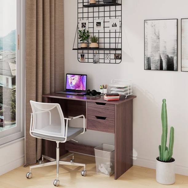 MONTAGE Wooden Study Table with 2 Drawer Storage Engineered Wood Multipurpose Table