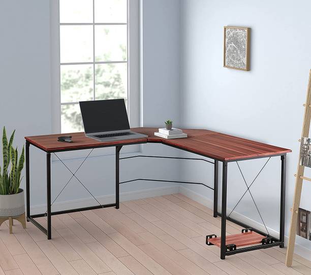 APRODZ Duane 59 x 59 inches Large L-Shaped Desk Computer Desk L Desk Office Desk Engineered Wood Study Table