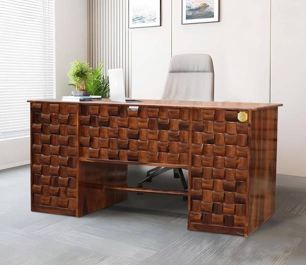WoodenPoint study table computer desk office desk office table computer table sheesham wood Solid Wood Study Table