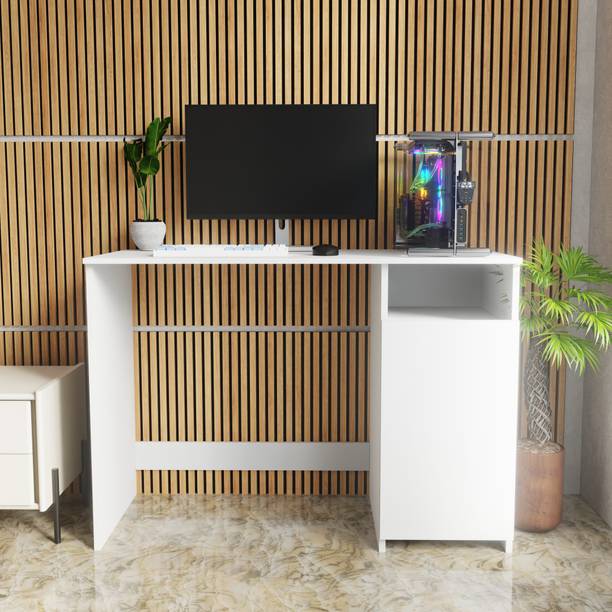 Spyder Craft Space-Saving Study & Work Desk with Storage Cabinet Engineered Wood Multipurpose Table