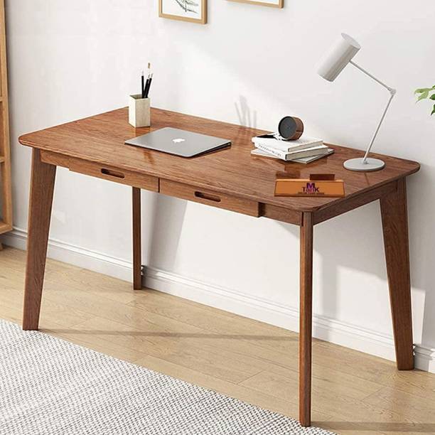 MTANK Wooden Computer Desk Writing Study Table for Students Home Office Solid Wood Study Table