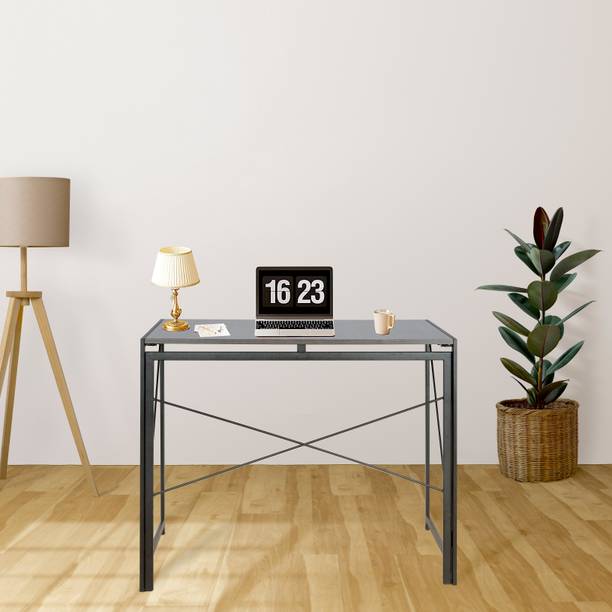 ARLAVYA Premium Quality Powder Coated Foldable Study and Office Table Engineered Wood Study Table