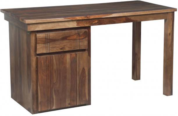 INDIKASA Justin Study Table Walnut Finish Engineered Wood Study Table