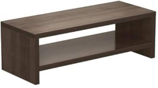 Flux Monitor Stand Two Tier Mini with Two Wooden Legs Organizer Ergonomic Engineered Wood Study Table