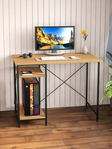 HOMIBOSS office workstation table | table for home, student | table with storage shelves Engineered Wood Study Table