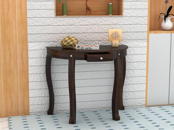 CRAFT D arts Sheesham Wood Half-Round Console Table for Living Room | Solid Wood Study Table