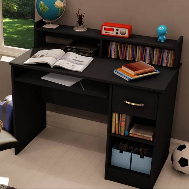 MONTAGE Wooden Study Table with Drawer and Shelf Storage Engineered Wood Multipurpose Table
