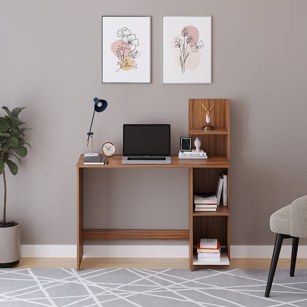 FURNEASER Ether Computer Table, WFH Desk, Laptop & Office Table, Engineered Wood Multipurpose Table
