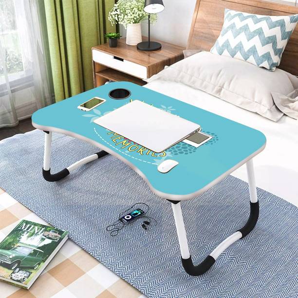 KAIZONE Study Table for Students Study Foldable Table Portable & Lightweight Wood Portable Laptop Table