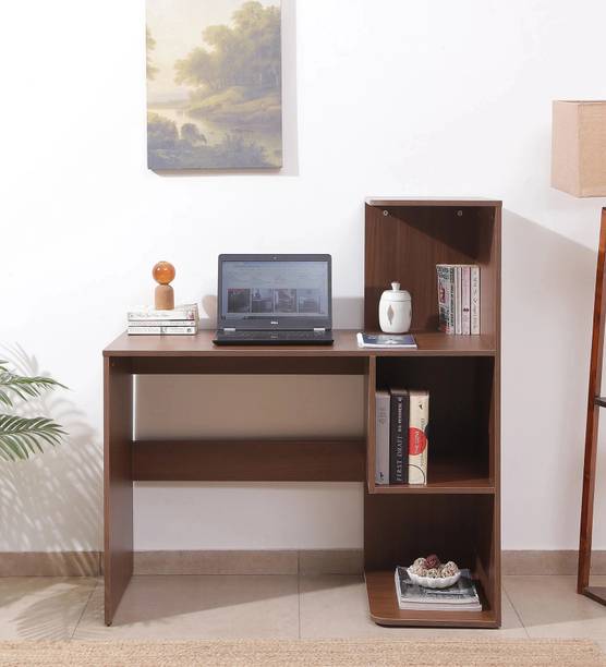 Mintwud from Pepperfry Wooden Nara Comupter Table/Wooden Study Table With Shelf Storage For Home Engineered Wood Study Table