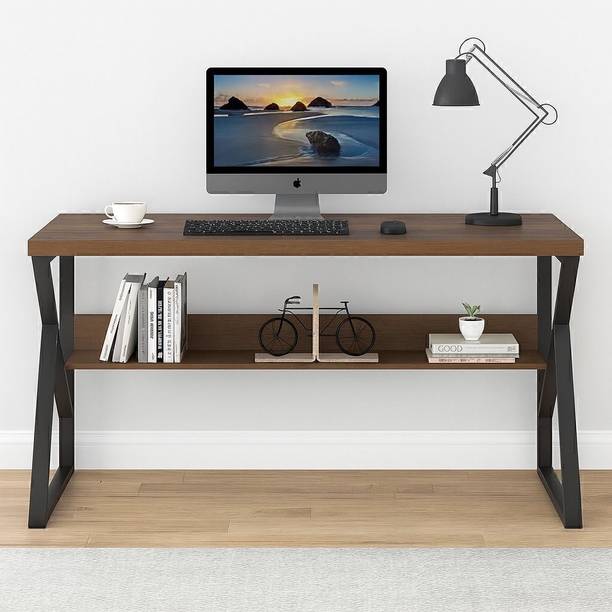 House Of Akasha Clover Study Table for Home Office Desk with Large Storage Space Gaming Desk Engineered Wood Multipurpose Table