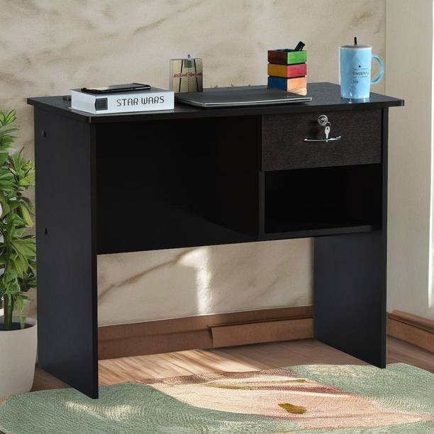 DeckUp Yonne Dark Wenge Engineered Wood Office Table