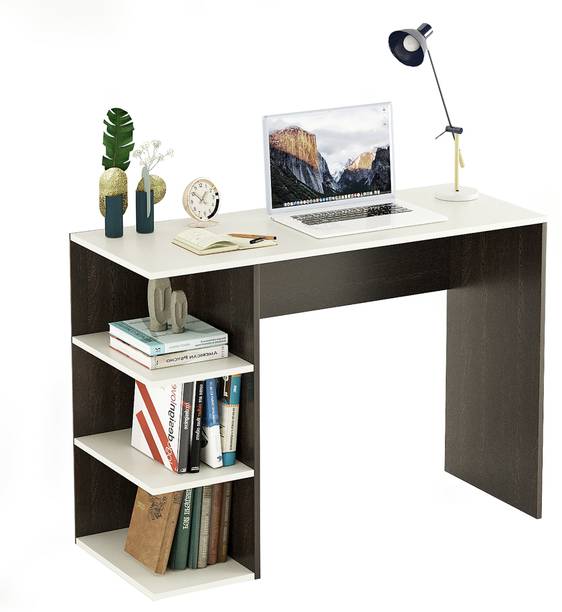 Burlyworth Qualish Computer Table, WFH Desk, Gaming Table with Storage Shelf, Shop Counter, Engineered Wood Study Table