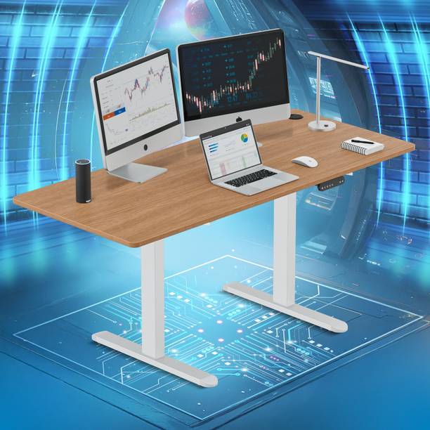 The Sleep Company Adjustable Desk 1600x700x700 | Sit-Stand Ergonomic Table | Engineered Wood Office Table