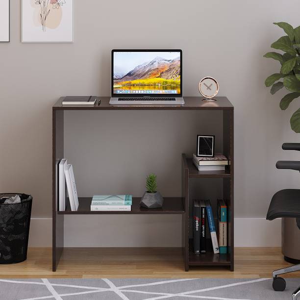 WOODWIDER Vivian WFH Computer Table & Gaming Desk with Shelf, Engineered Wood Study Table