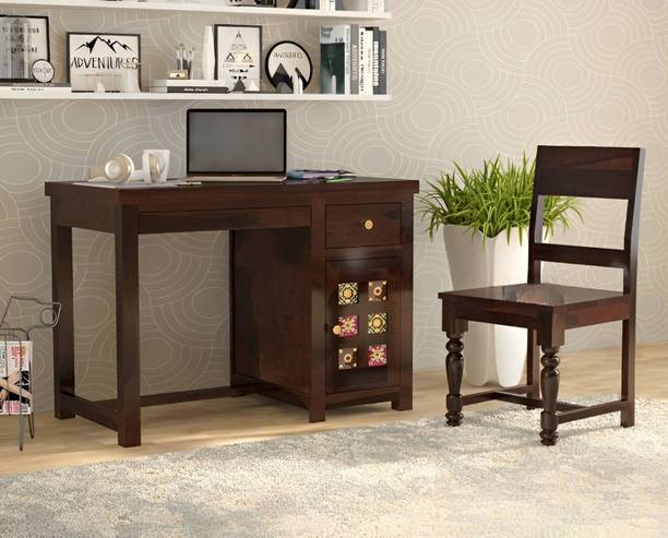 CLANECRAFT Solid Sheesham Wood Marwar Style Office Study Table For Study Room/ Office | Solid Wood Multipurpose Table