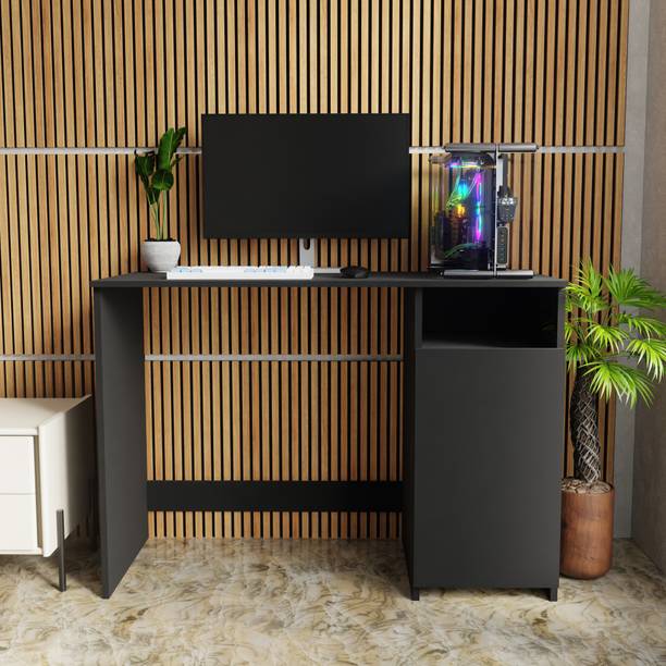Ansicraft Space-Saving Study & Work Desk with Storage Cabinet Engineered Wood Multipurpose Table