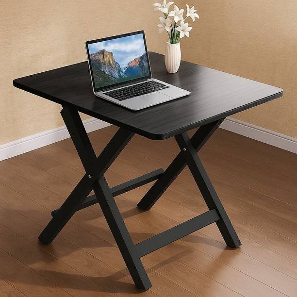 House Of Akasha MultiPurpose Portable Foldable Wooden Table Desk with top(L*80 H*75 B*80 Cms) Engineered Wood Multipurpose Table