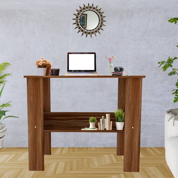 SPECIALITY PANELS Corner rounded Top, One Middle Tier Shelve & Termites resistance Do It Yourself Engineered Wood Office Table