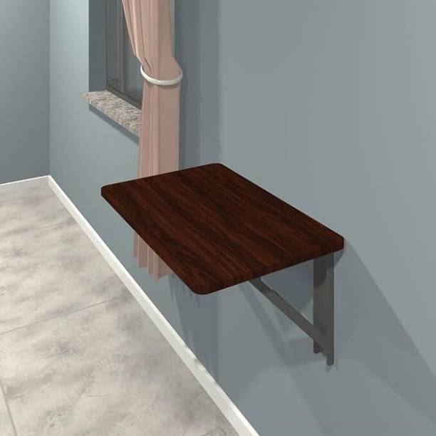 FORKTAIL Engineered Wood Wall Mounted Folding Round Corner Study Table 16x24 Engineered Wood Study Table