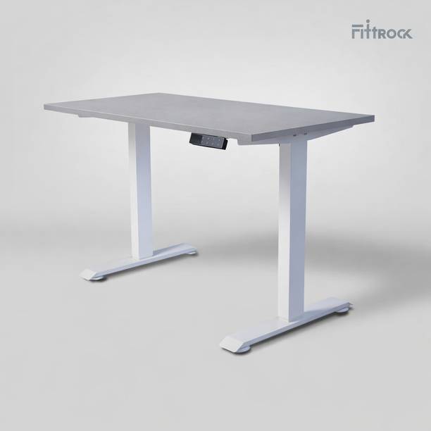 FittRock Dual Motor Height Adjustable Desk 1200x600mm | 4 Memory, 120kg, C-USB Engineered Wood Office Table