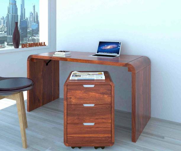 DEMIWALL Wooden Study Table/Office Desk/Laptop, Computer Table for Students Solid Wood Study Table