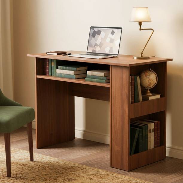 KIK Alvin Study Table | Study Desk with 3 Storage | Computer Table for Home & Office Engineered Wood Office Table